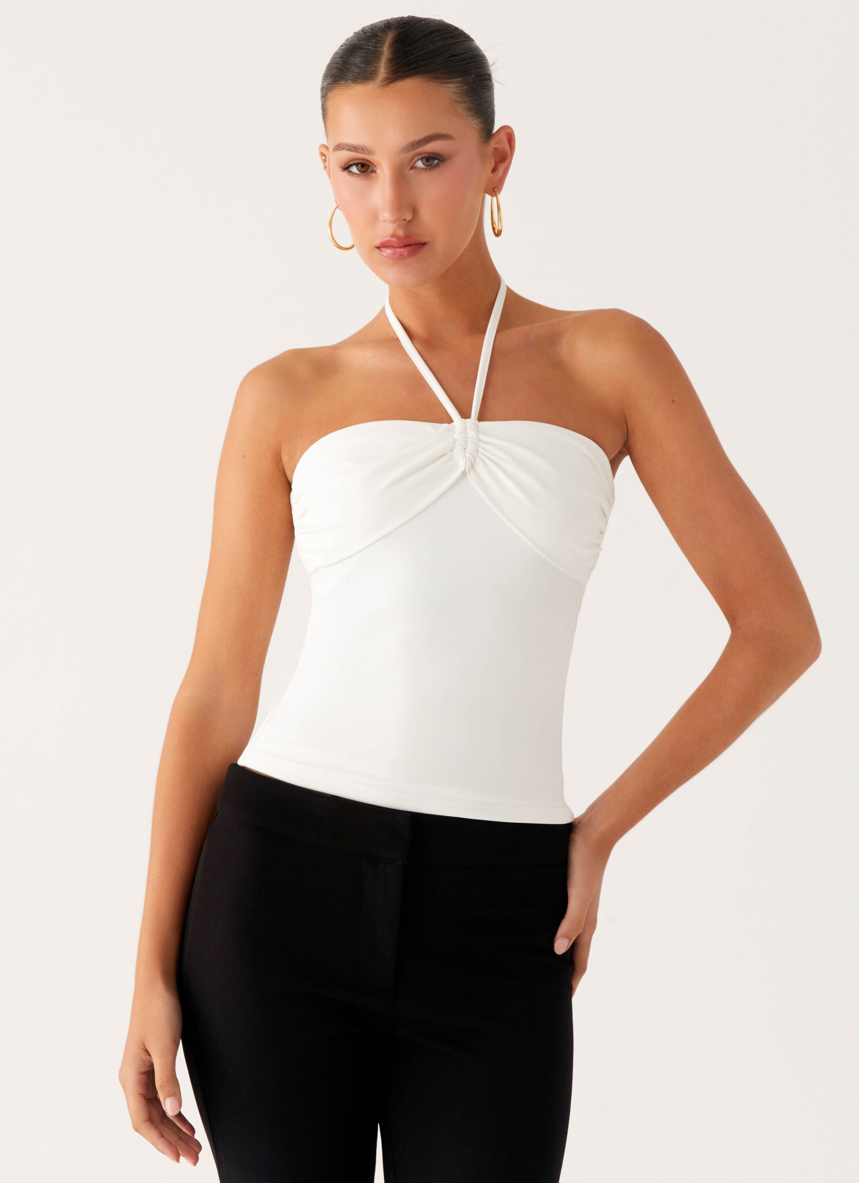 Good Thing Halter Top - White
